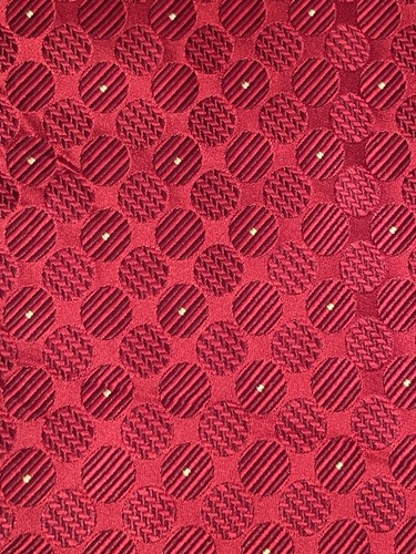 Vintage Roundtree & Yorke Red Hand Made 100% Silk Men’s Neck Tie Made In Korea - Picture 9 of 9