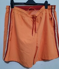 EASY Mens Runner/Swim Contrast- ORANGE/ multi Lines Shorts Size XL RRP £ 19.99.