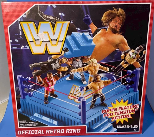 WWE Wrestling Mattel OFFICIAL RETRO RING SEALED 2017 NIB NEW IN BOX