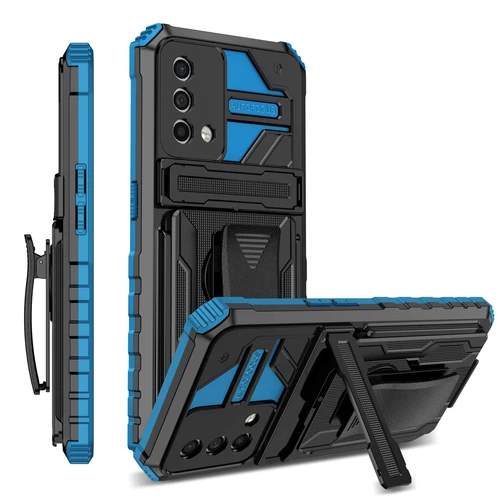 Hybrid Armor Removable Clip Stand Phone Case For OPPO A95 C25Y Realme C17 6i