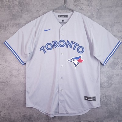 NIKE Toronto Blue Jays Team MLB Baseball Jersey Mens XL Grey Blue