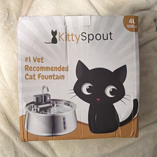 KittySpout 4L Stainless Steel Cat Water Fount...