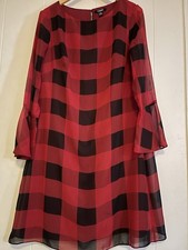Chaps Women's Long Sleeve Dress Lumber Jack Pattern. Size 14