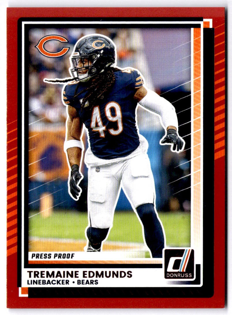 2025 Donruss #239 Tremaine Edmunds Press Proofs Red