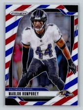 2024 Panini Prizm #24 Marlon Humphrey Red White and Blue NFL Baltimore Ravens
