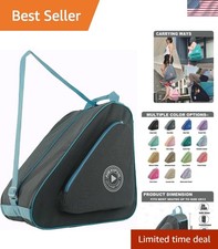 Waterproof Skate Bag - Ideal for Ice, Inline, Roller Skates - Grey/Blue