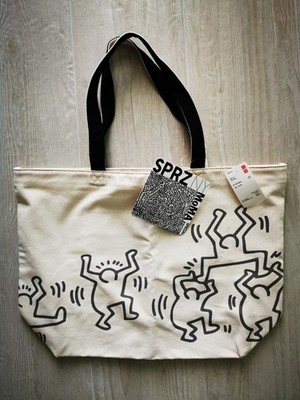Uniqlo SPRZNY - Keith Haring - Moma Collection - wiederverwendbare Canvas Tragetasche, NEU