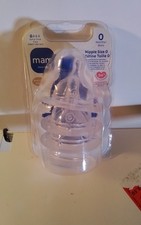 MAM Bottle Nipples Extra Slow Flow Nipple Size 0 for Newborn Babies and Older