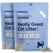 Tuft Paw Really Great Cat Litter OdorStop, Low Tracking Mixed Tofu Cat Litt...
