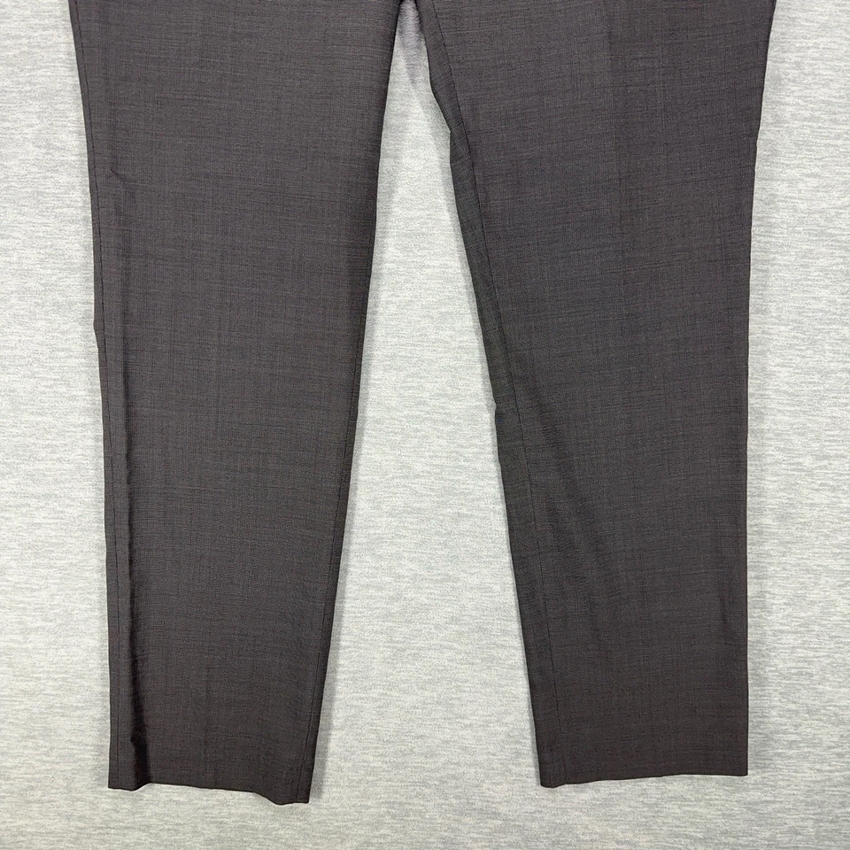 Pantalones de vestir Kenneth Cole para hombre 42x34 gris mezcla de lana plisados calce clásico trabajo Foto 3 de 4