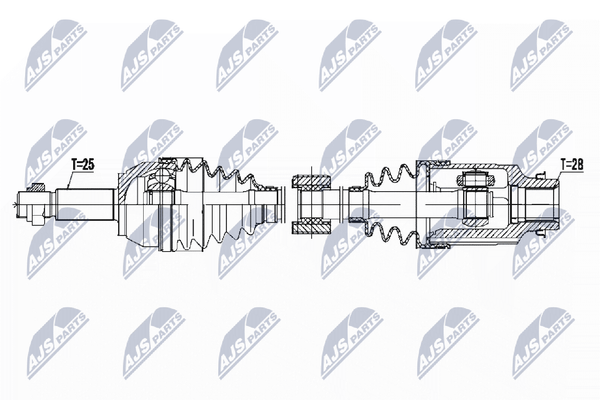 NTY Antriebswelle NPW-MZ-050 FüR Mazda DE3FS Bifuel MZR DE5FS-image