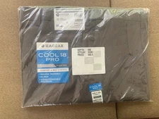 Haggar Mens Cool 18 Pro Classic Fit Pleated Stretch Dress Pants sz 44 x 30 brown