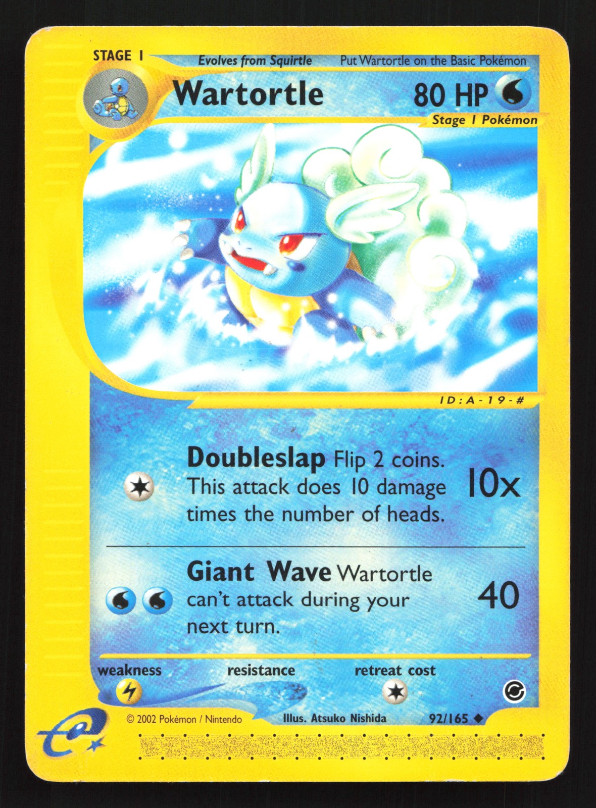 Wartortle 92/165 Expedition Uncommon Pokemon Card