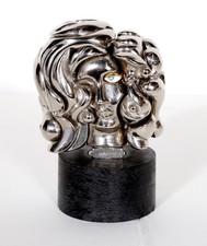 Miguel Berrocal, Mini Porträt De Michele (Opus 110), Nickel Beschichtet Skulptur