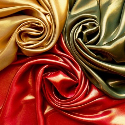 Gold Charmeuse Satin Stoff Schimmer Folie glänzend Kleid Handarbeit 58'' breit fallend