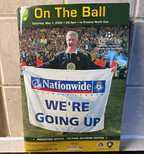 Norwich City FC 100 page promotion celebration programme.