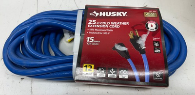 #ad #ad Husky 25 ft. 12 3 Medium Duty Cold Weather Indoor Outdoor Extension Cord Blue $35.99