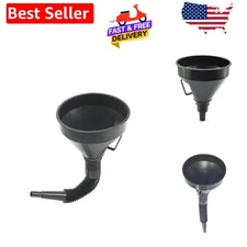 Engine Oil & Fluid Funnel with Chemical-Resistant Structure and Extension Spout