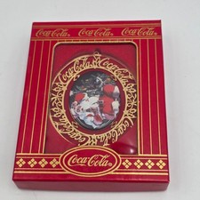 Coca-Cola Ornament Porcelain 1996 Limited Edition Santa Christmas Boxed Holiday