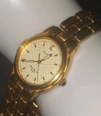 Classicly Elegant Gold Plated ORIENT Women's Watch, New Battery Installed 