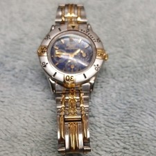 Acuet Men's Blue Dial Quartz Water Resistant Two-Tone Metal Bracelet Wristwatch