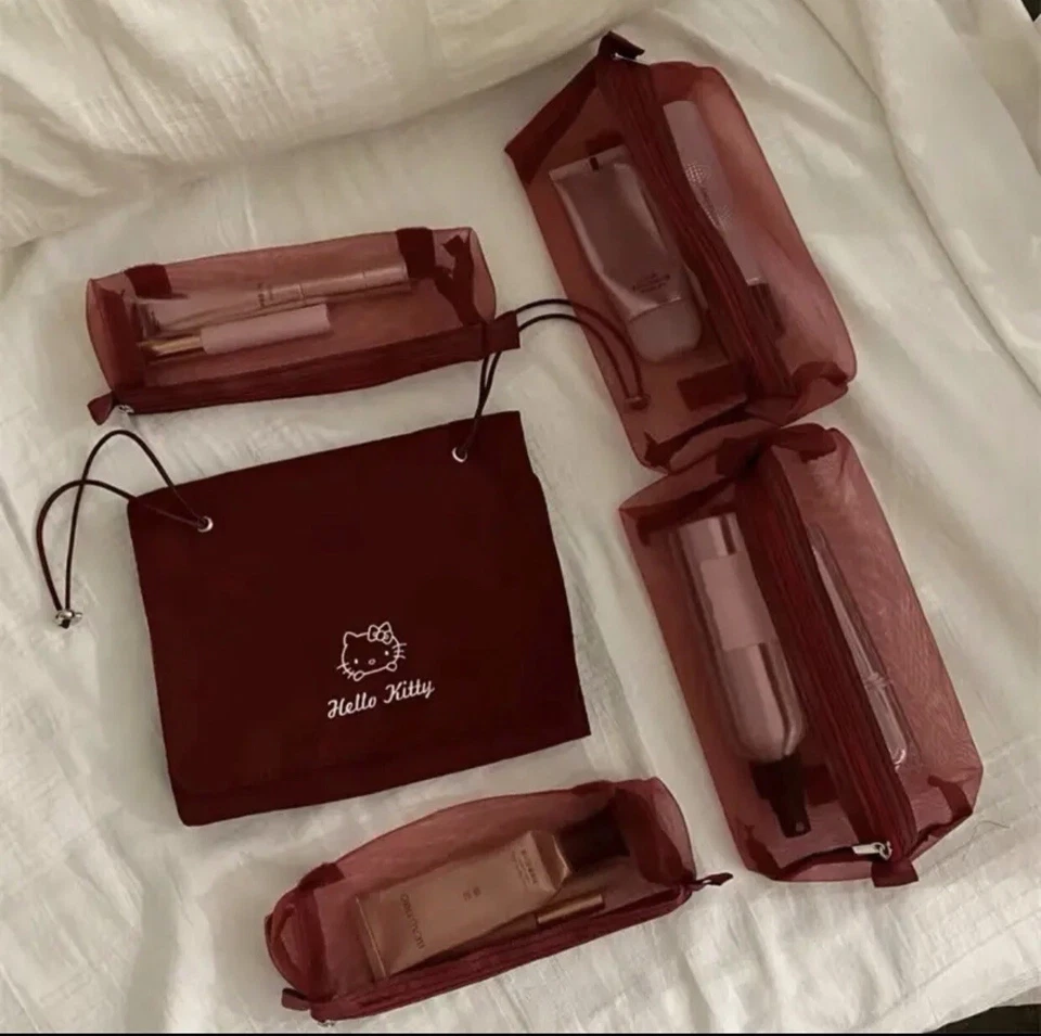 Hello Kitty Red Travel Makeup Bag Organizer - Image 4 of 4