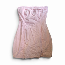 Altar'd State Pink Solid Strapless Sleeveless Mini Dress Short Women Size M