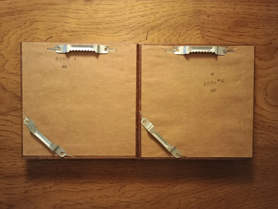 Wooden Wall Hanging Mirrors Set Of Two Square Diagonal Cottage Country Decor - Image 2 of 4