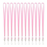 "25Pcs 17.3\" Polyester FlachbandschlüSselanhäNger Mit Karabiner FüR Keys, Pink"