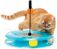 Cat Ball Track Toy with Scratcher 3 in 1