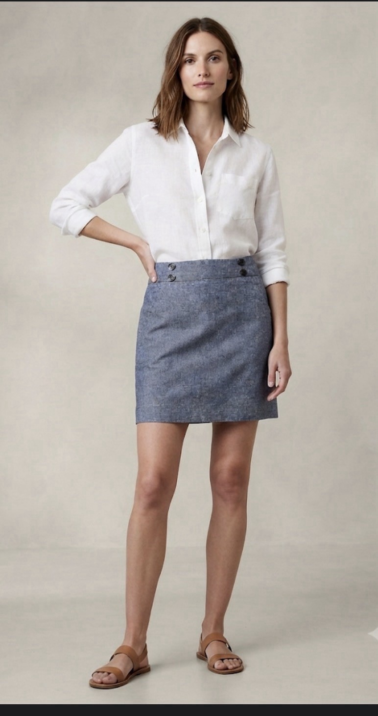 New Ann Taylor Factory Linen Blend skirt sz 0