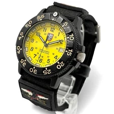 Luminock 3000 Series Watch Yellow Dial Navy Shields Good Condition