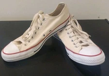 Cream And Maroon Converse Men's Size 8 And 1/2 Women Size 10 And 1/2