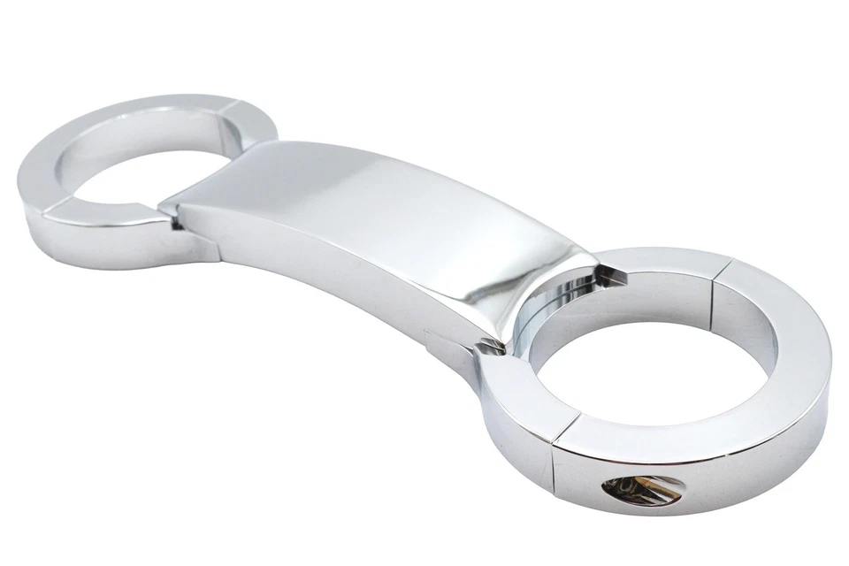 Soporte de horquilla cromado para Harley 49 mm FXD Dyna Glide Super Glide Low Rider personalizado Foto 4 de 4