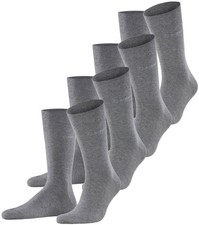 Esprit Mens Solid 4 Pack Socks - Light Grey M...
