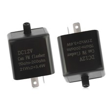 2PCS 12V LED Flasher Relay 2 Pin,Adjustable Turn Signal for Repairing...