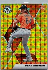 2021 Panini Mosaic - Rookie Dean Kremer #235 Reactive Yellow (RC)