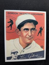 1934 Goudey Baseball Card # 2 Mickey Cochrane - Detroit Tigers (NM)