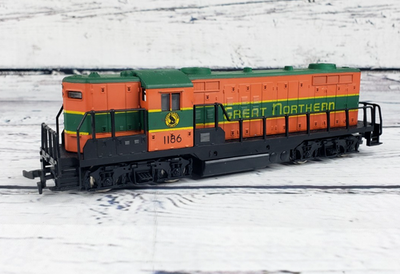 #ad AHM Great Northern Train Powered Diesel Locomotive GP 18 1186 HO Gauge $24.99