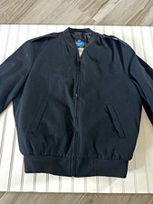 Neptune Garment Co. Men's Black Bomber Jacket Zip Front Lined Insulated 44