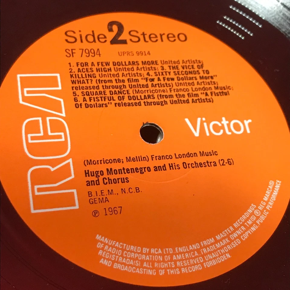 HUGO MONTENEGRO Fistful Of Dollars Few More 1976 UK Vinyl LP Good The Bad & Ugly - Image 4 of 4