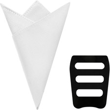 Mens Handkerchiefs, Solid Colors Hankies with Pocket Squares Holder for Suit, Da