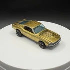 Vintage Hot Wheels Redline Custom Mustangs Gold HK - Good Condition