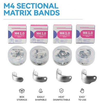 Dental M4 Sectional Matrix Band 0.038mm Bands Fit Garrison Palodent V3 System