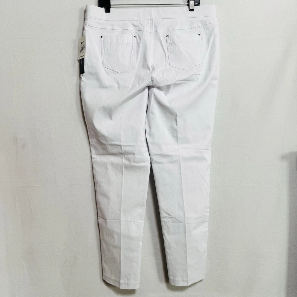 Pantalones para mujer 89th & Madison talla 16 blancos tiro alto cintura elástica elásticos nuevos con etiquetas Foto 2 de 4