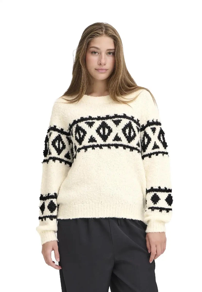 ICHI Maglione Donna – Morbido, A Maniche Lunghe, Scollo Rotondo, Lavaggio A Mano - 4