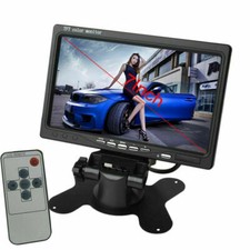 MONITOR LCD 7" POLLICI TFT TV AUTO CAMPER POGGIATESTA A COLORI BASE regolabile