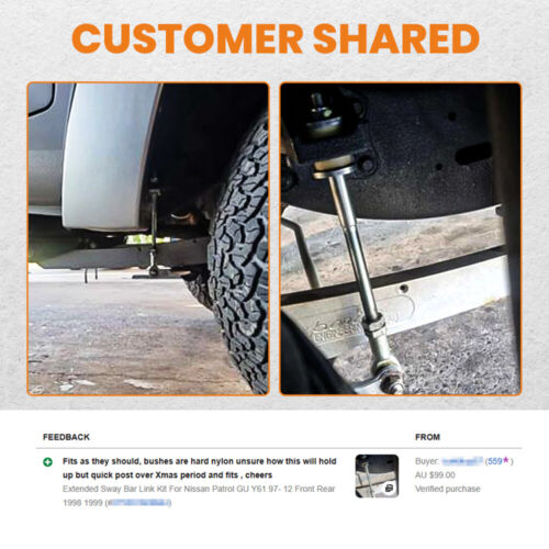 4 Front & Rear Adjustable Sway Bar Link Kit For Nissan Patrol GU Y61 2"-8" Lift - Picture 2 of 13