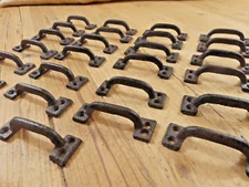 100 Cast Iron SMALL RUSTIC Handles Gate Pull Shed Door Window Screen Door