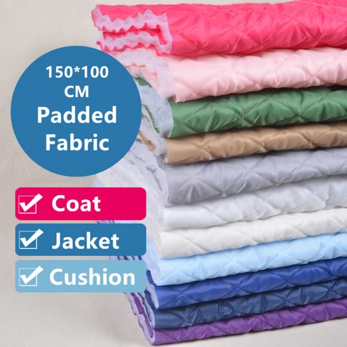 Quilted Padded Fabric Lining Cloth for Winter Coat Jacket Cushion Sewing Craft - Picture 2 of 6